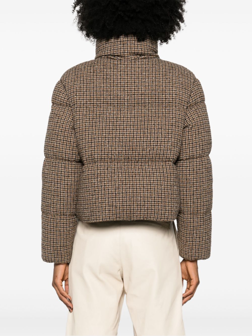 Shop Moncler Seboune Puffer Jacket In Brown