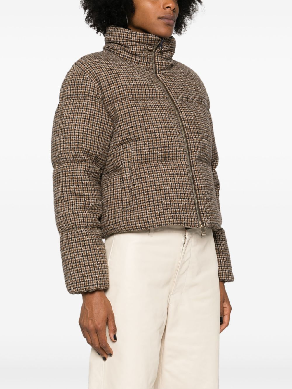 Shop Moncler Seboune Puffer Jacket In Brown