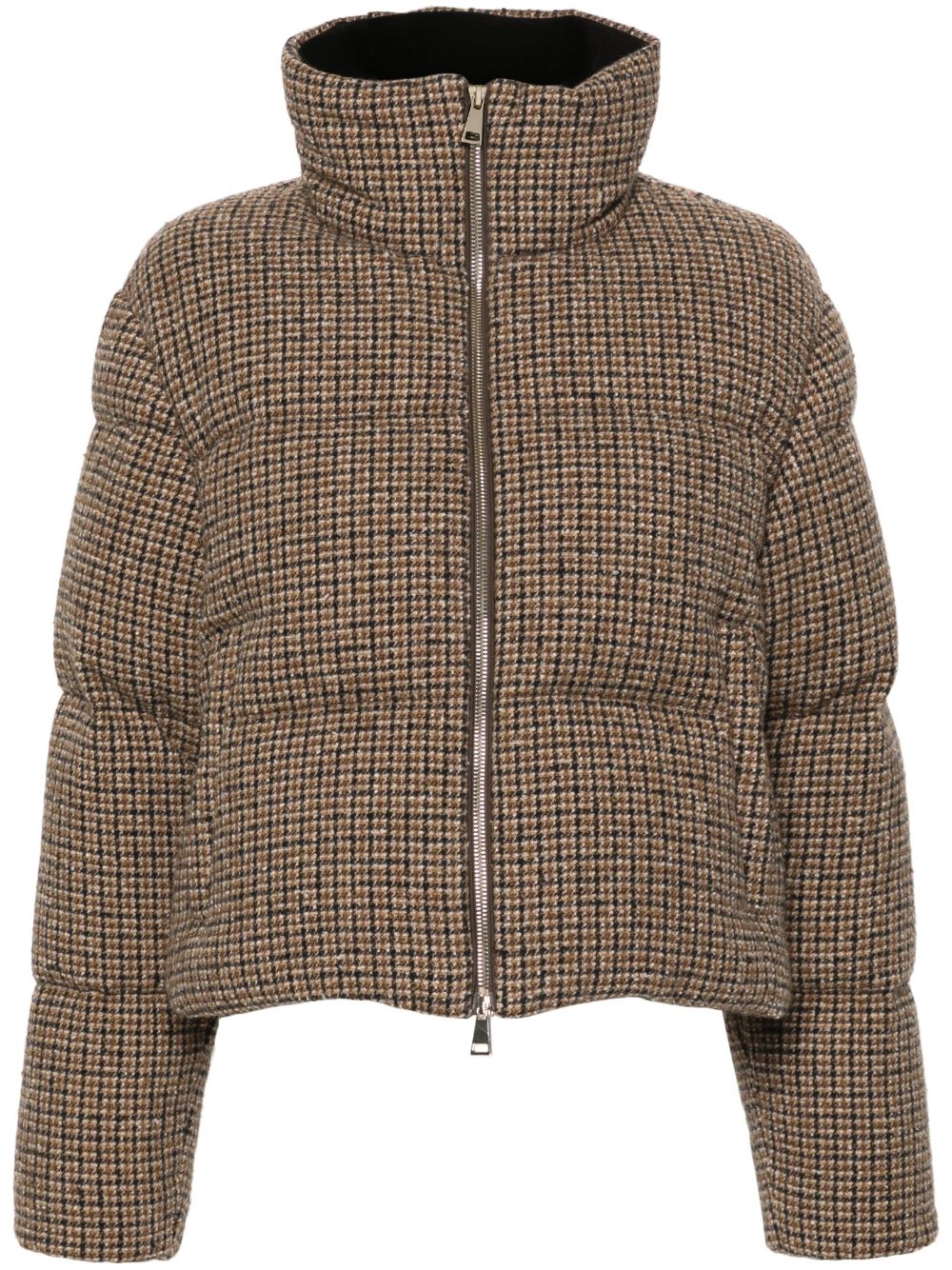 Shop Moncler Seboune Puffer Jacket In Brown