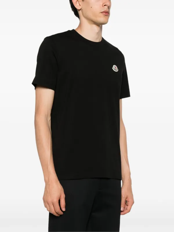 Moncler logo patch Cotton T shirts pack Of three White FARFETCH AE