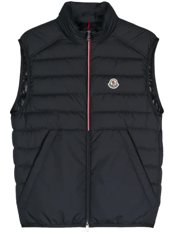 Moncler Rabuons Padded Gilet Blue FARFETCH