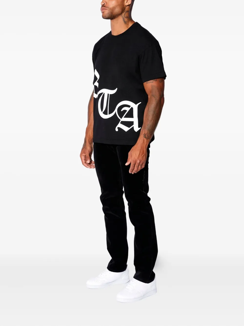 Rta Old English Logo T-shirt In Black