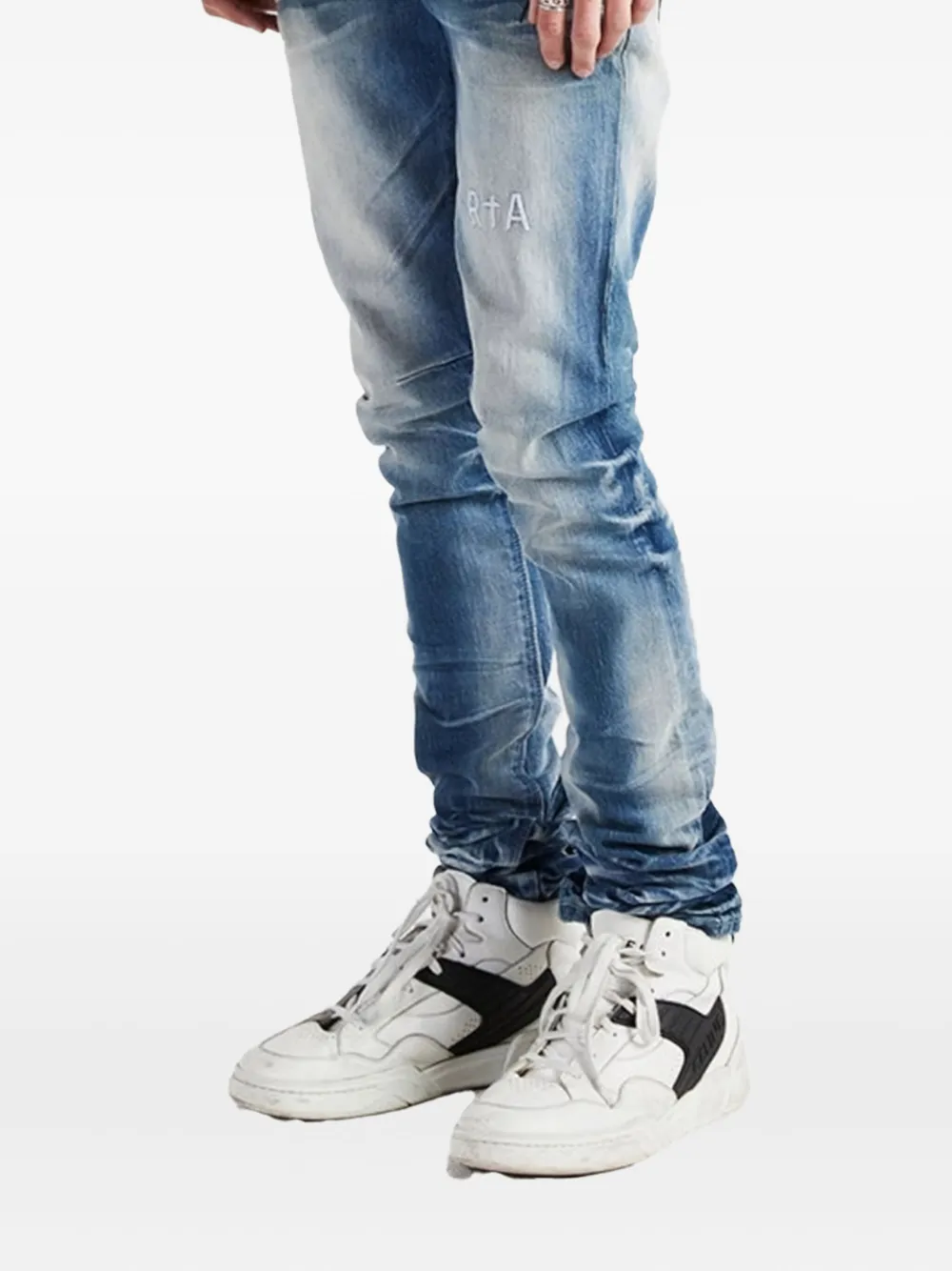 RTA whiskered five-pocket jeans - Blauw