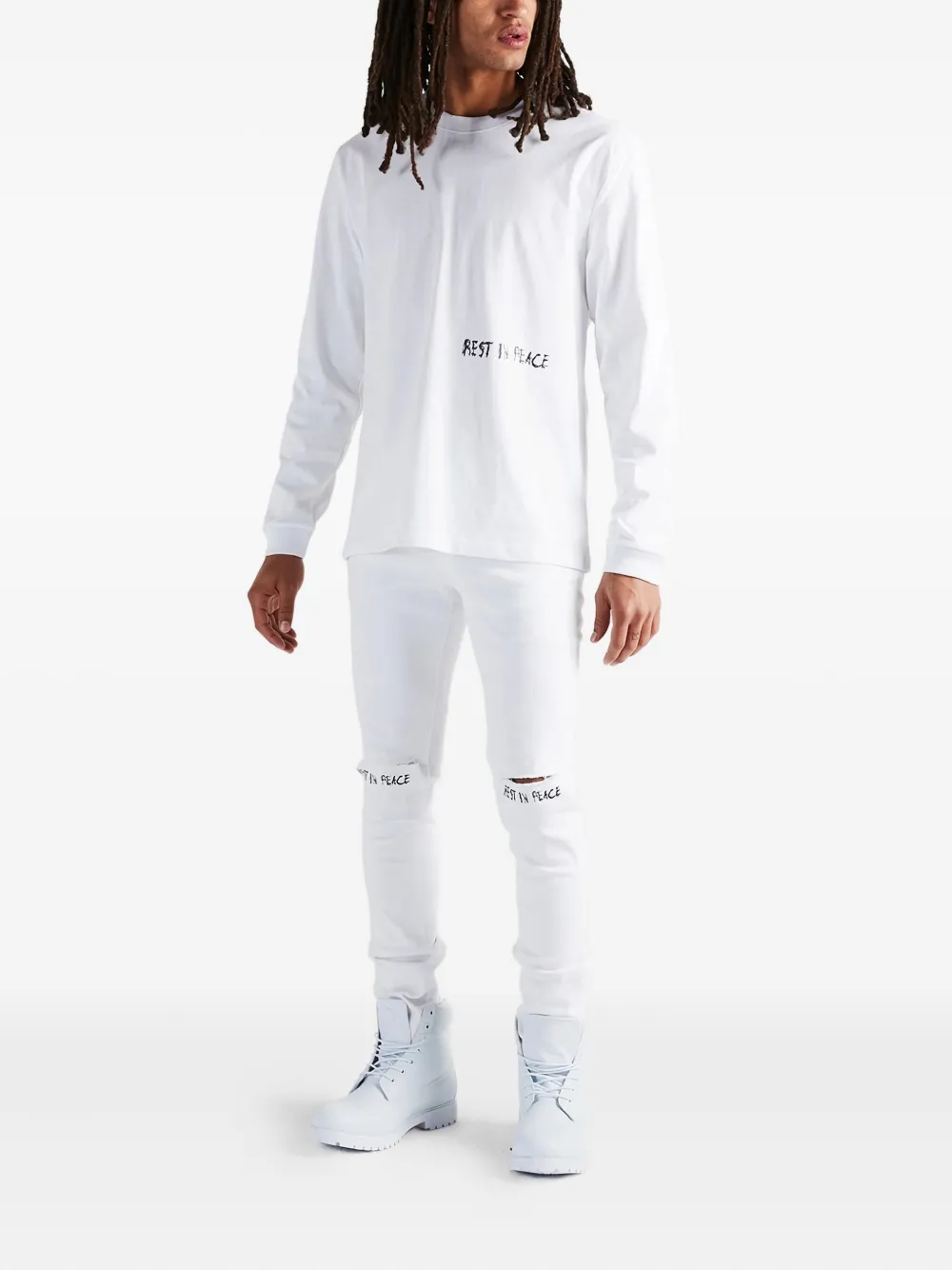 RTA Lawrence long-sleeve T-shirt - Wit