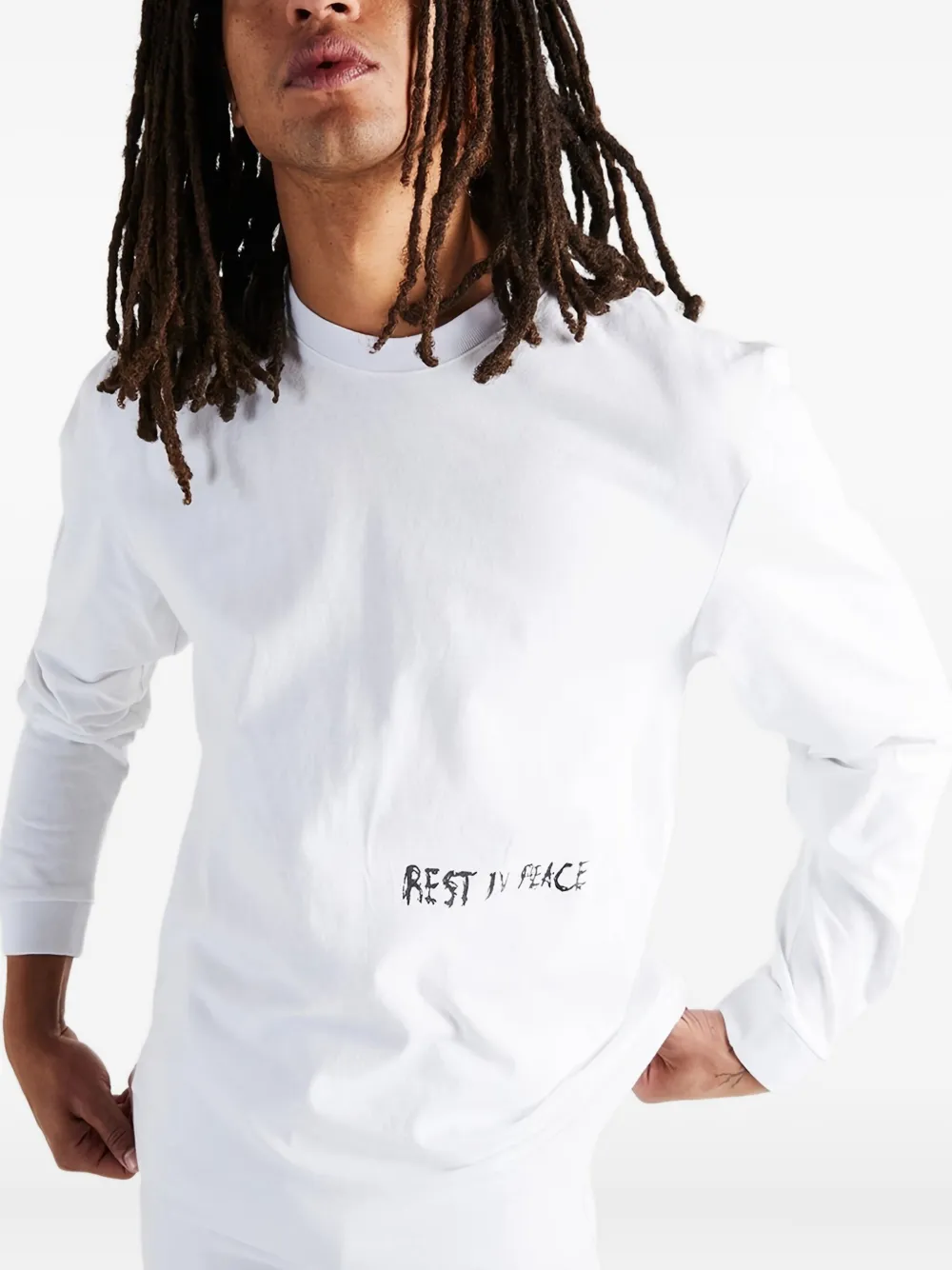 RTA Lawrence T-shirt met lange mouwen Wit