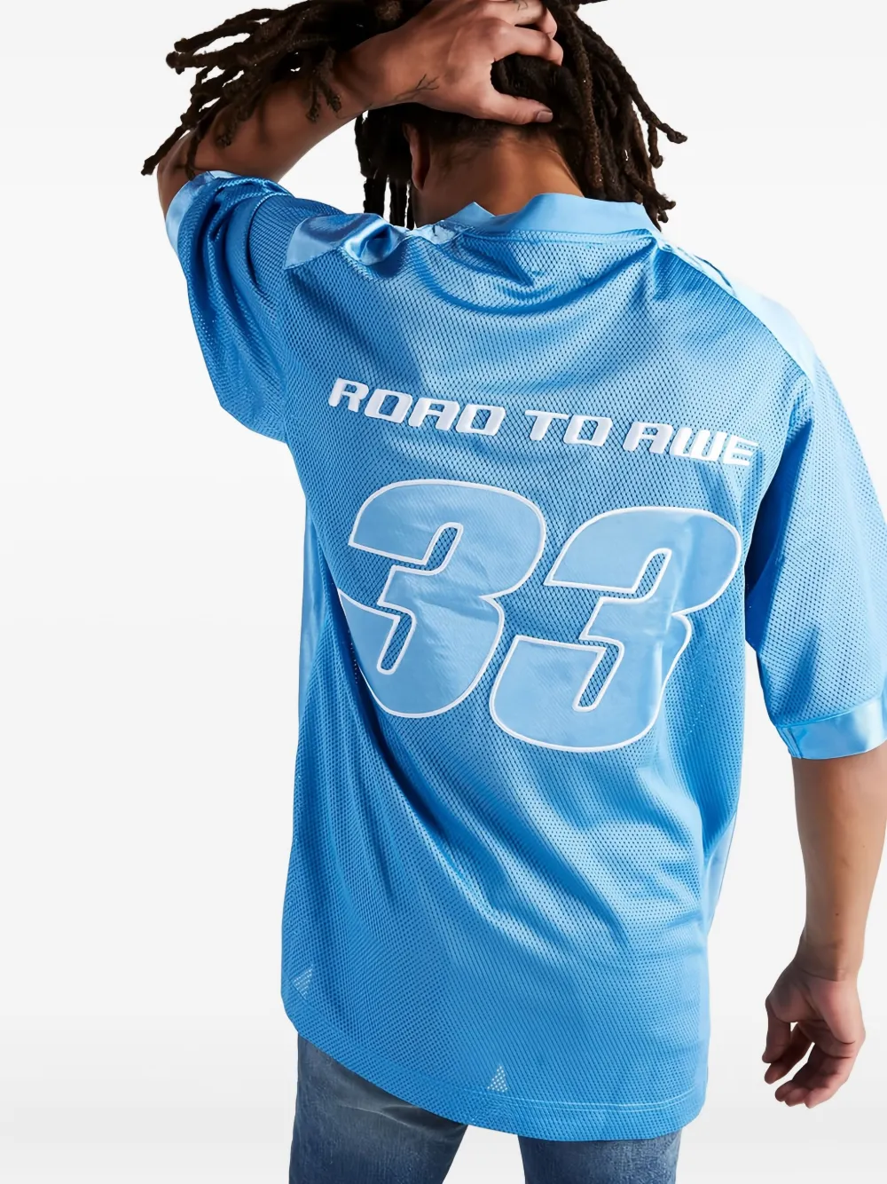 RTA Andres mesh T-shirt Blauw