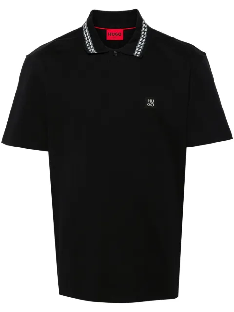 HUGO logo-plaque polo shirt