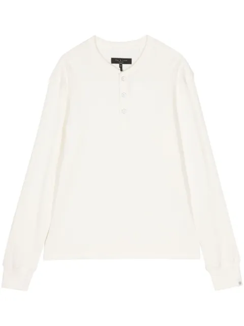 rag & bone waffle-knit long-sleeve T-shirt 