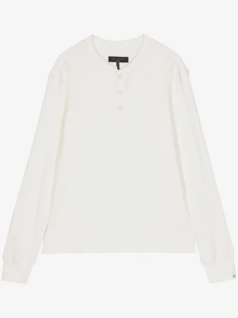 rag & bone t-shirt gaufré à manches longues