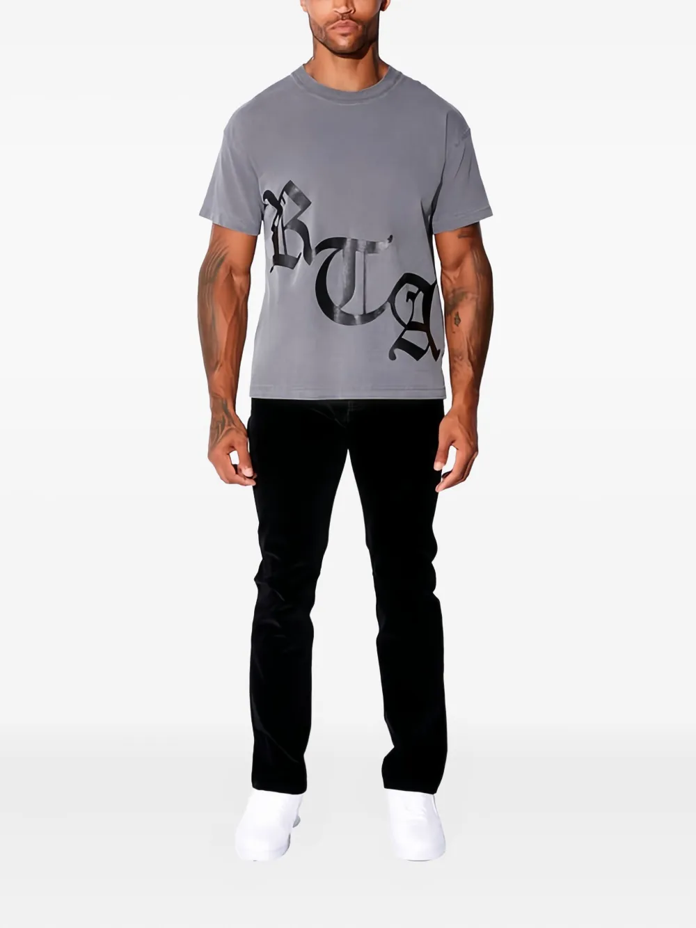 RTA Old English logo T-shirt - Grijs