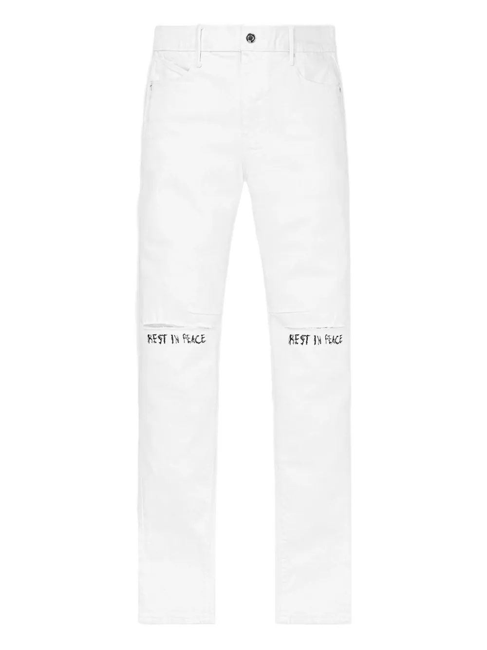 RTA Bryant Rest In Peace jeans | White | Image 1