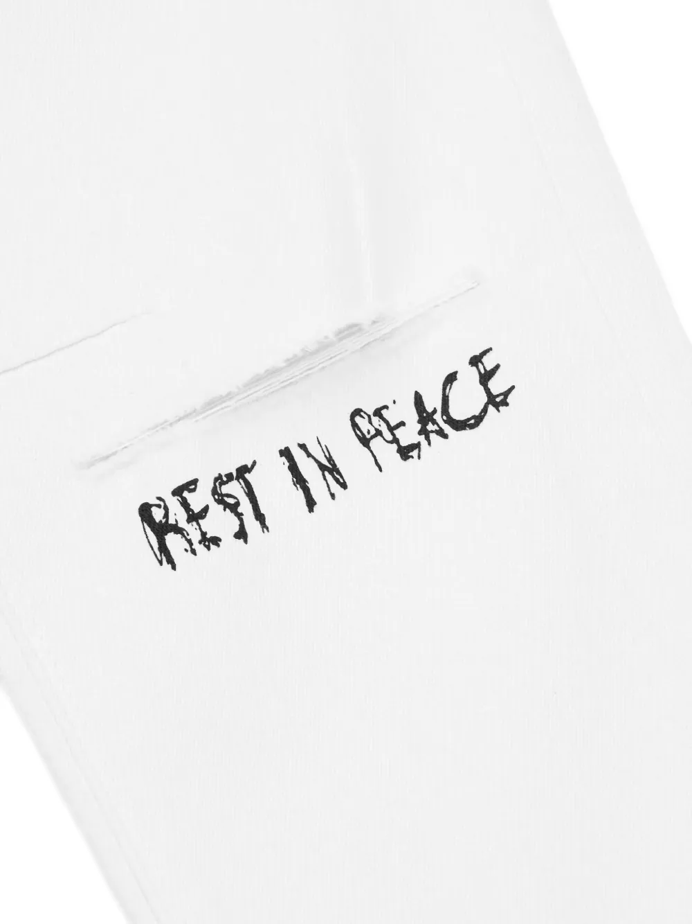 RTA Bryant Rest In Peace jeans Wit