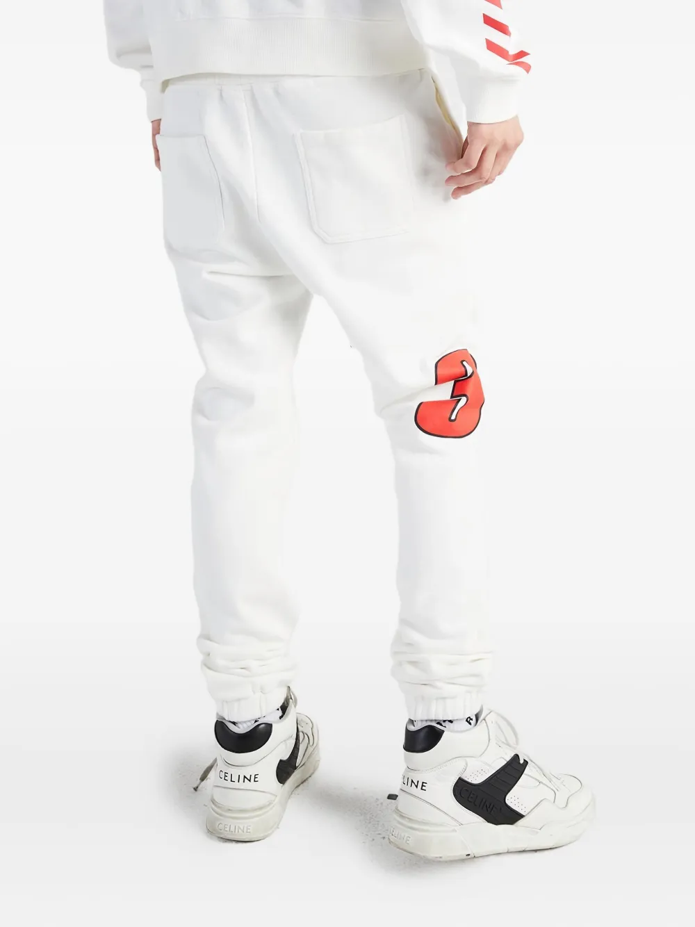 Rta Owen Racing Numbers Track Pants In White