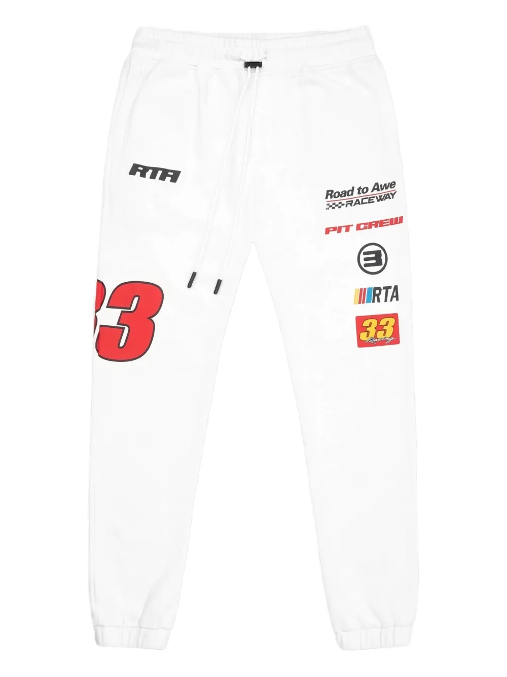 RTA Owen Racing Numbers track pants | White | Image 1