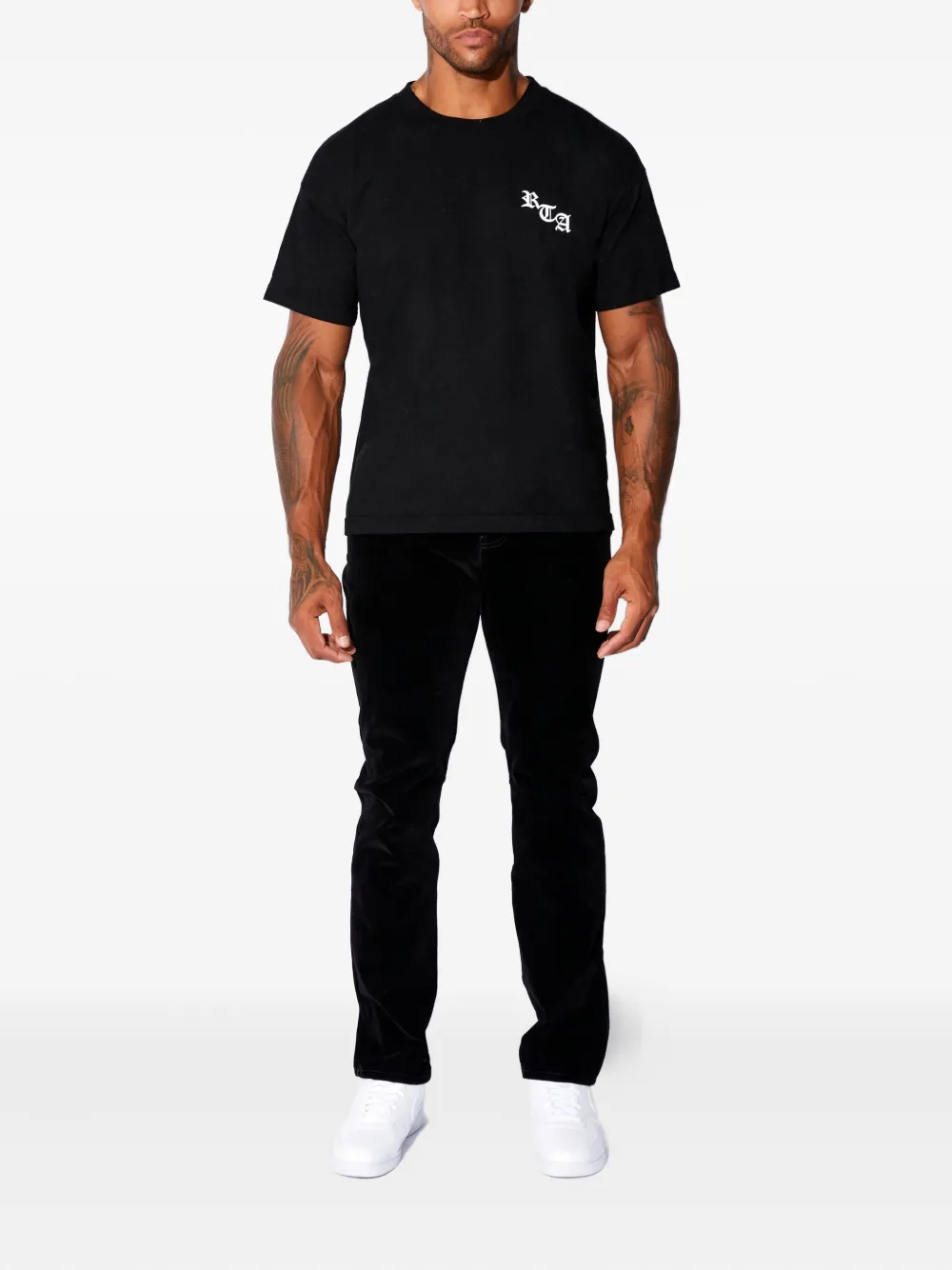 RTA logo-print T-shirt - Zwart