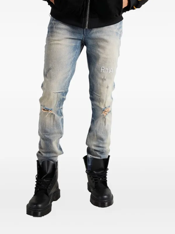 RTA Clayton Distressed Jeans Blue FARFETCH GR