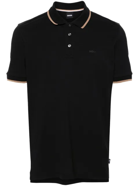 BOSS playera tipo polo con logo bordado