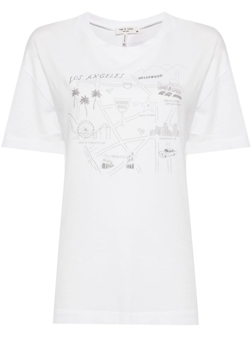 Rag & Bone Graphic-print Cotton T-shirt In White