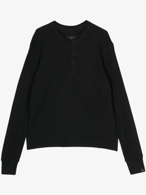 rag & bone button-placket long-sleeve T-shirt