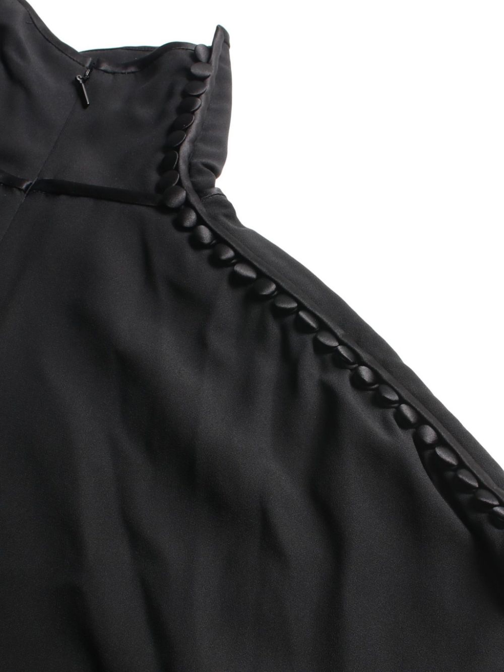 Pre-owned Gucci 1990-2000 Piped-trim Silk Dress In 黑色