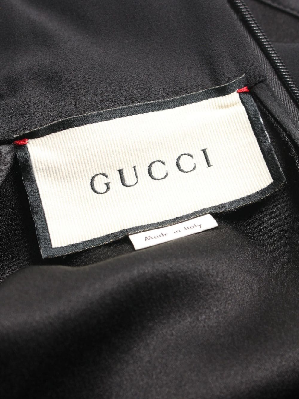 Pre-owned Gucci 1990-2000 Piped-trim Silk Dress In 黑色