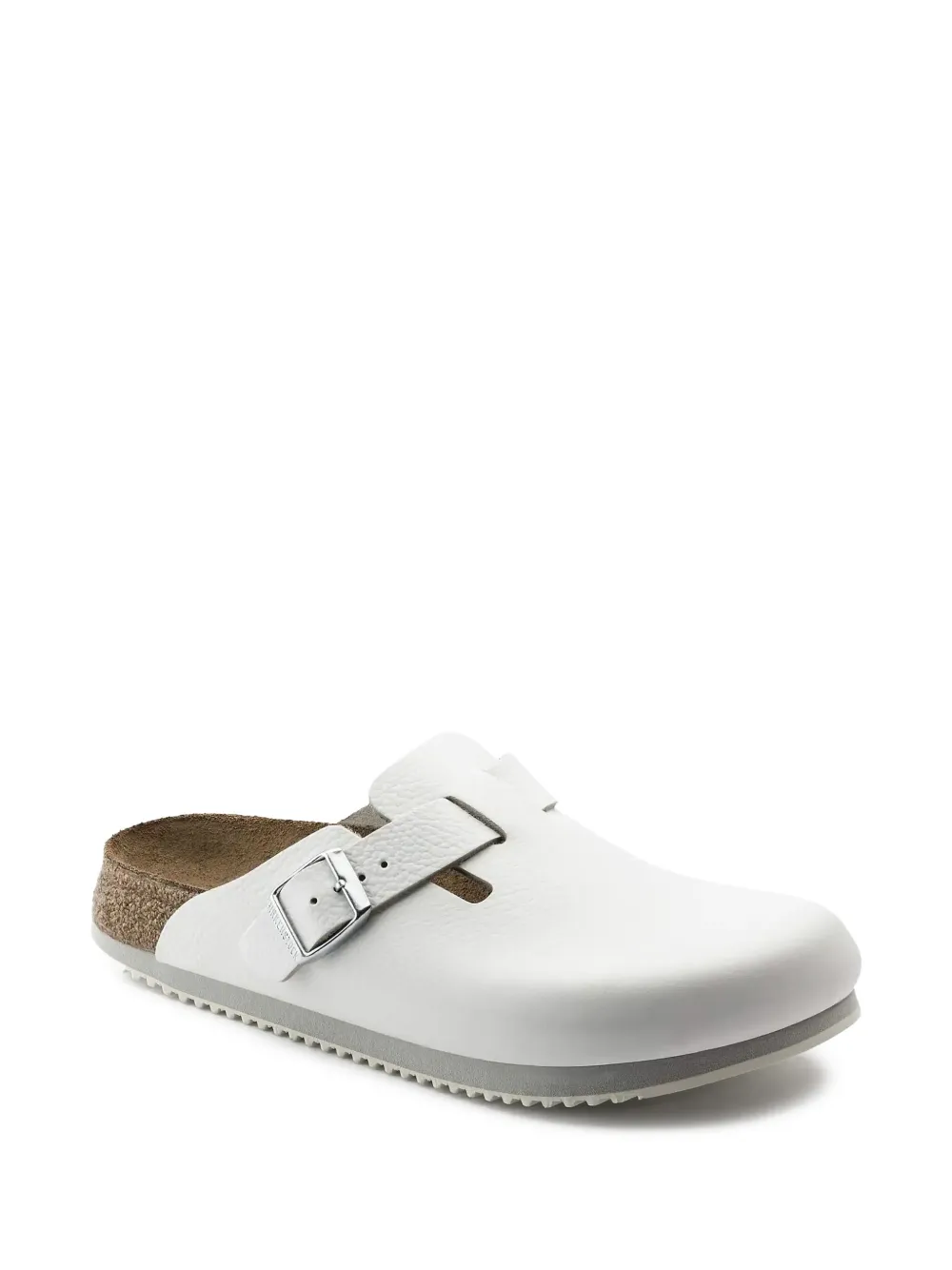 Birkenstock Boston Super Grip slides White