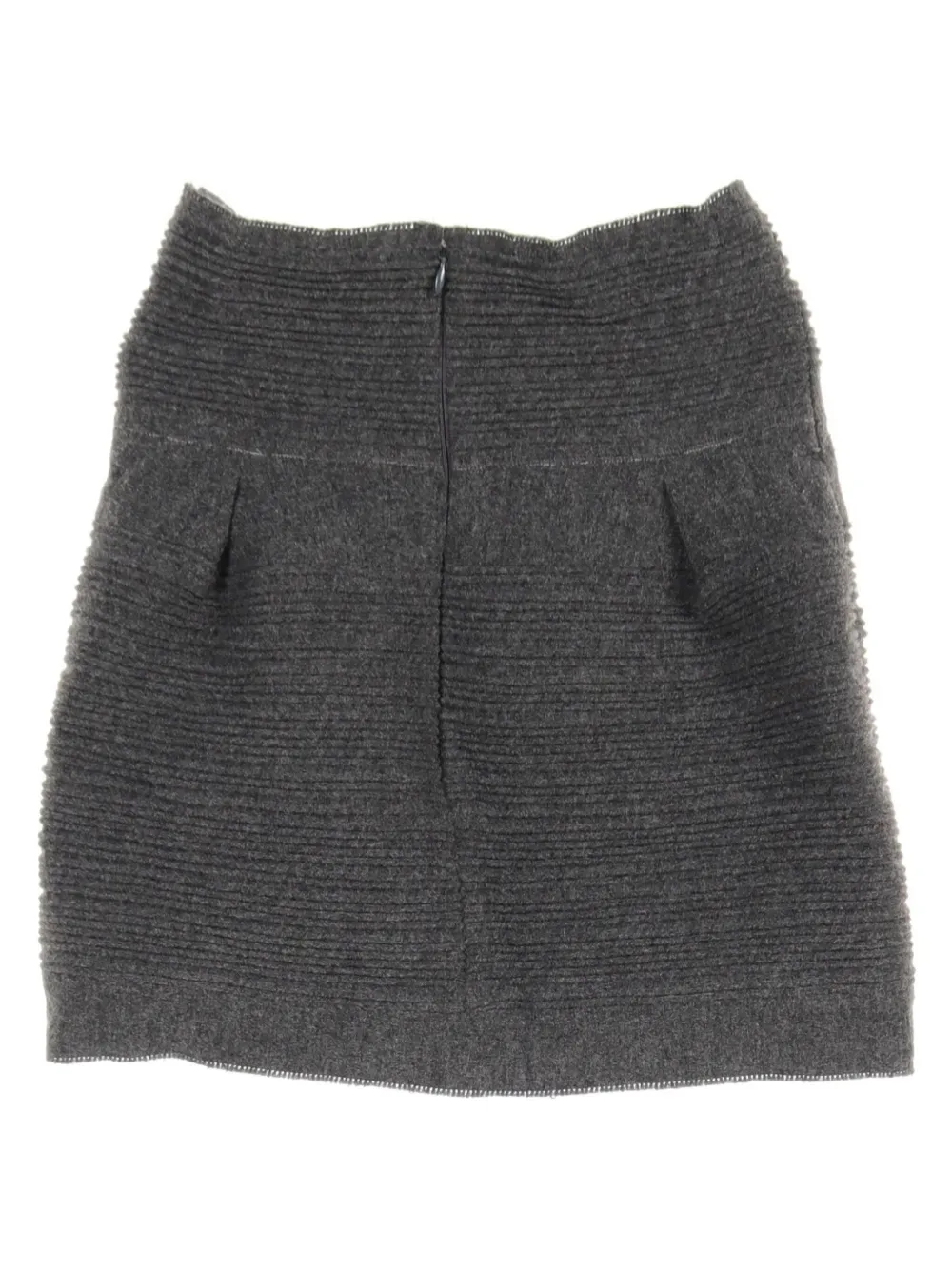Balenciaga Pre-Owned 1990-2000 ribbed wool miniskirt - Grijs