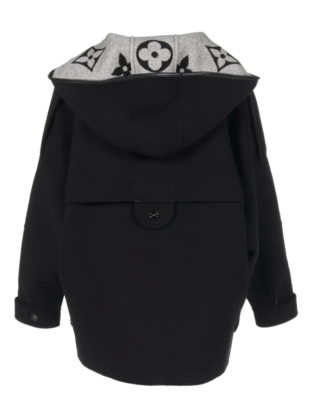 Louis Vuitton Pre-Owned 2000s monogram-lined reversible wool peacoat - Zwart