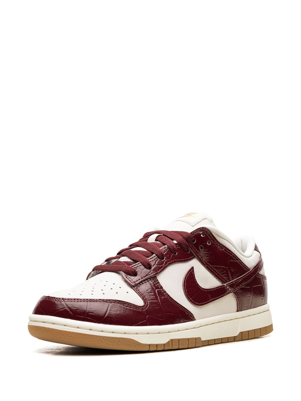 Shop Nike Dunk Low Lx "team Red Croc" Sneakers
