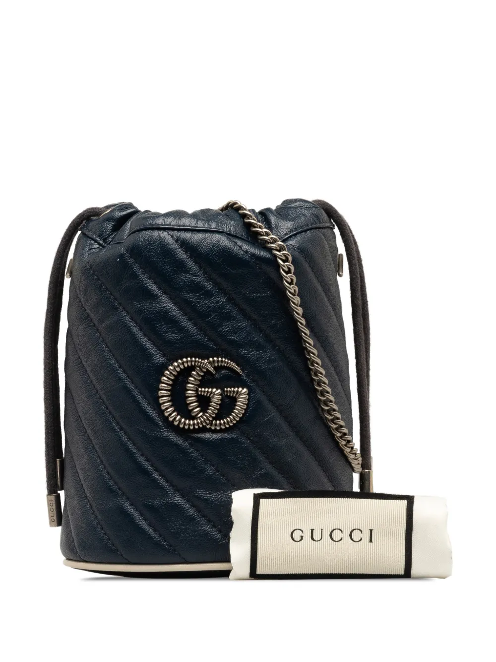 Gucci gg marmont leather bucket bag deals