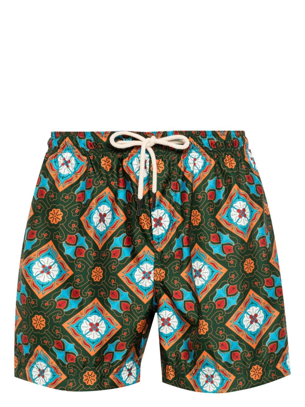 Peninsula Swimwear Graphic-print Swim Shorts In Green