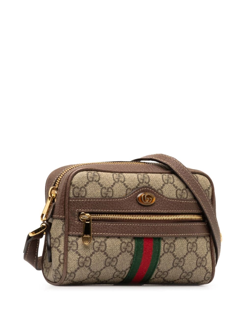 Pre-owned Gucci Ophidia 迷你斜挎包 （2016-2023年典藏款 ） In Neutrals