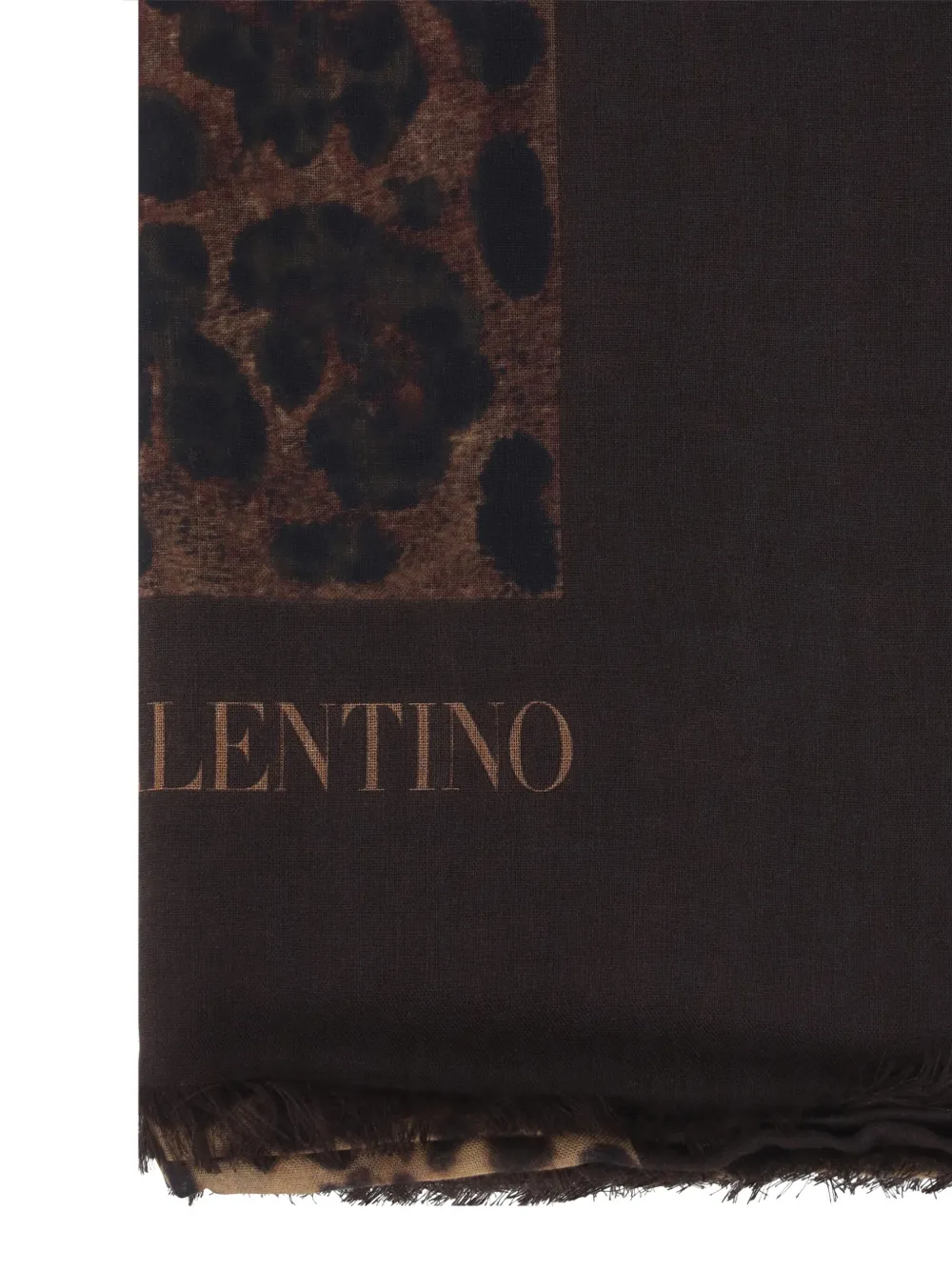 Valentino Garavani Sjaal met luipaardprint Bruin