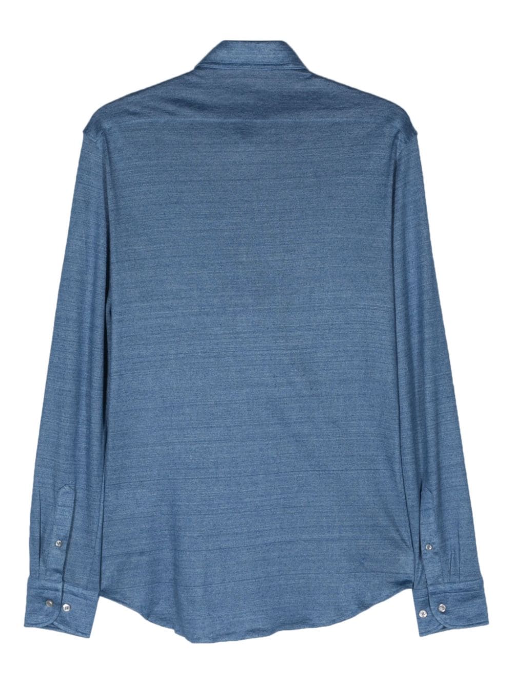 Shop Paul & Shark Spread-collar Linen Shirt In Blue