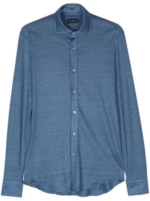 Paul & Shark spread-collar linen shirt