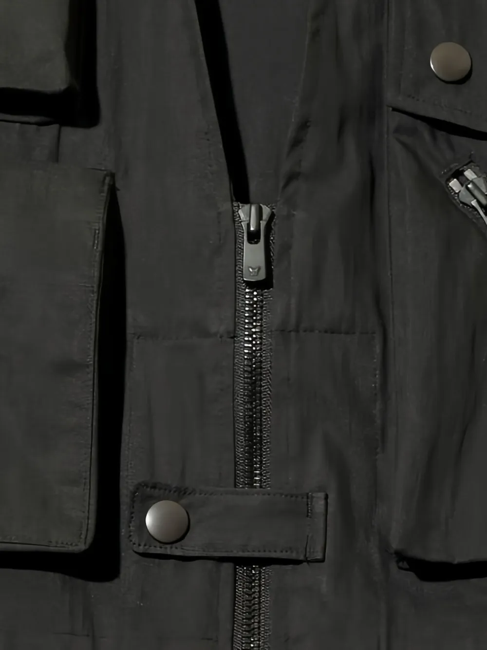 Needles Multi-pocket Zip-up Vest In Black