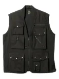 Needles multi-pocket zip-up vest - Black