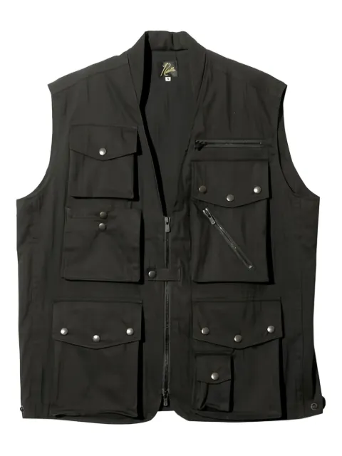Needles multi-pocket zip-up vest