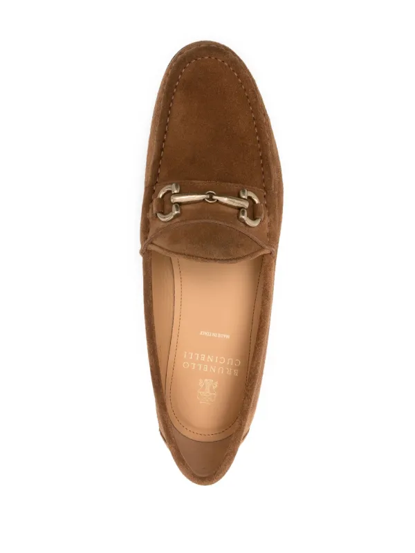 Brunello Cucinelli horsebit-deatil Suede Loafers | Brown Brunello Cucinelli horsebit-deatil Suede Loafers | Brown