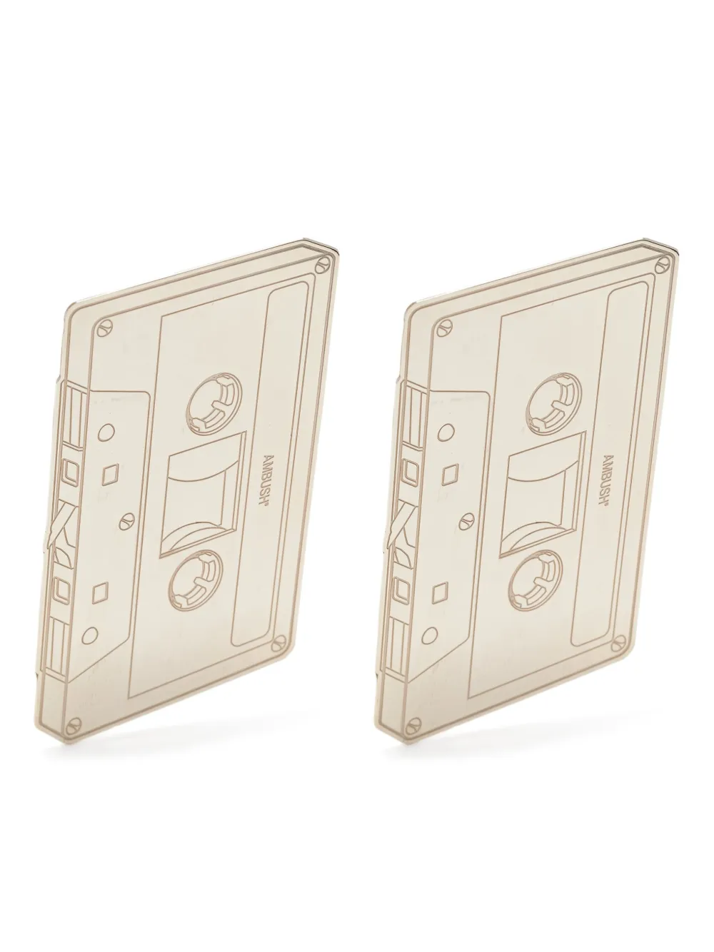 Ambush Cassette Tape Drop Earrings In Silver