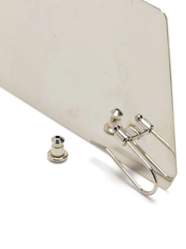 AMBUSH Cassette Tape Drop Earrings | Silver | FARFETCH CA