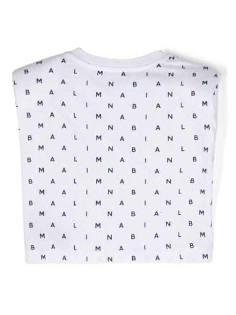 logo-print sleeveless T-shirt