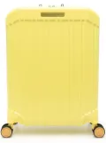 PIQUADRO logo-plaque four-wheels suitcase - Yellow