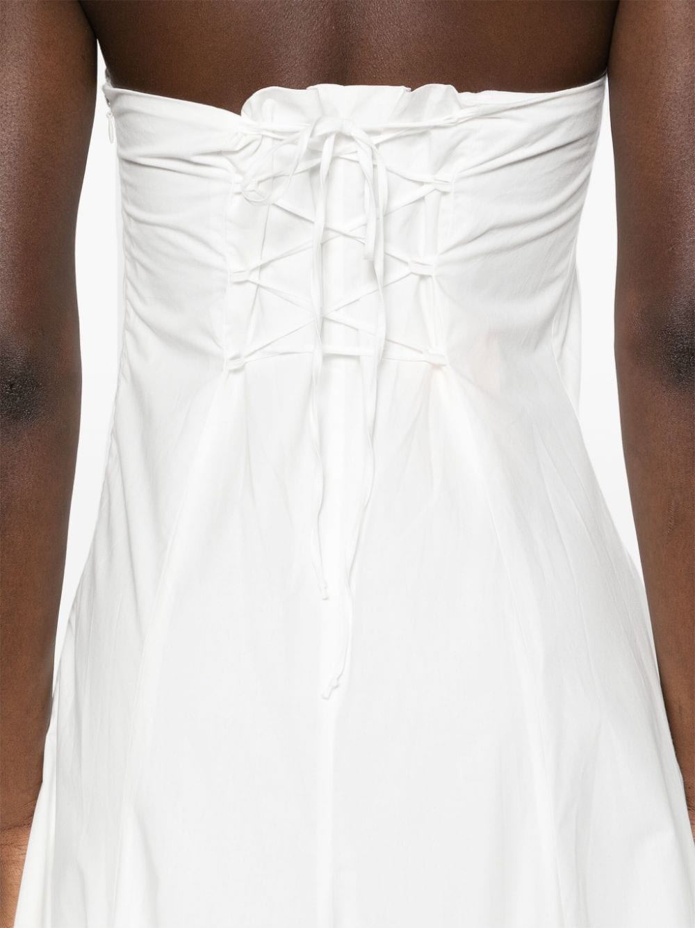 Shop Paloma Wool Globo Midi Poplin Dress In White