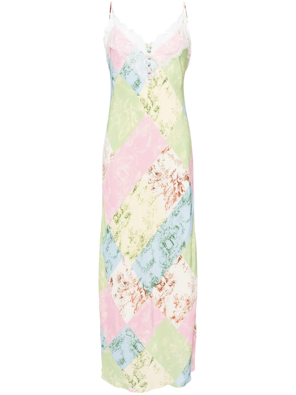 Shop Kitri Daphne Patchwork Maxi Dress In Pink