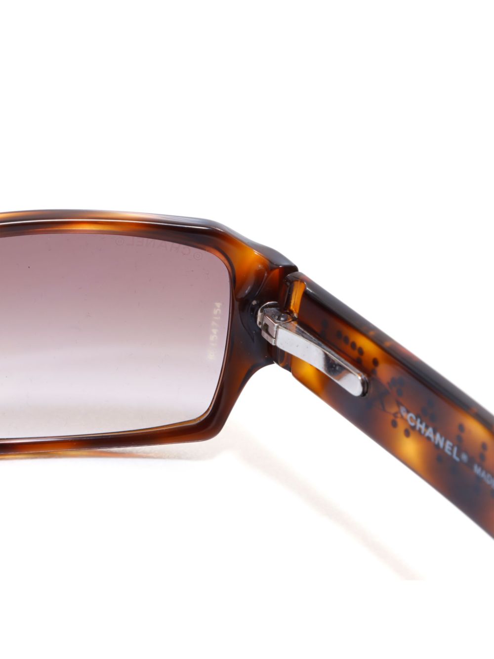 CHANEL 2000s tortoiseshell rectangle-frame sunglasses Women