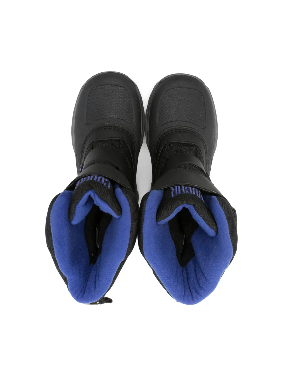 Cougar Touch-strap Fleece Snow Boots In Black