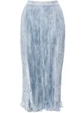 Michael Michael Kors floral-print pleated midi skirt - Blue