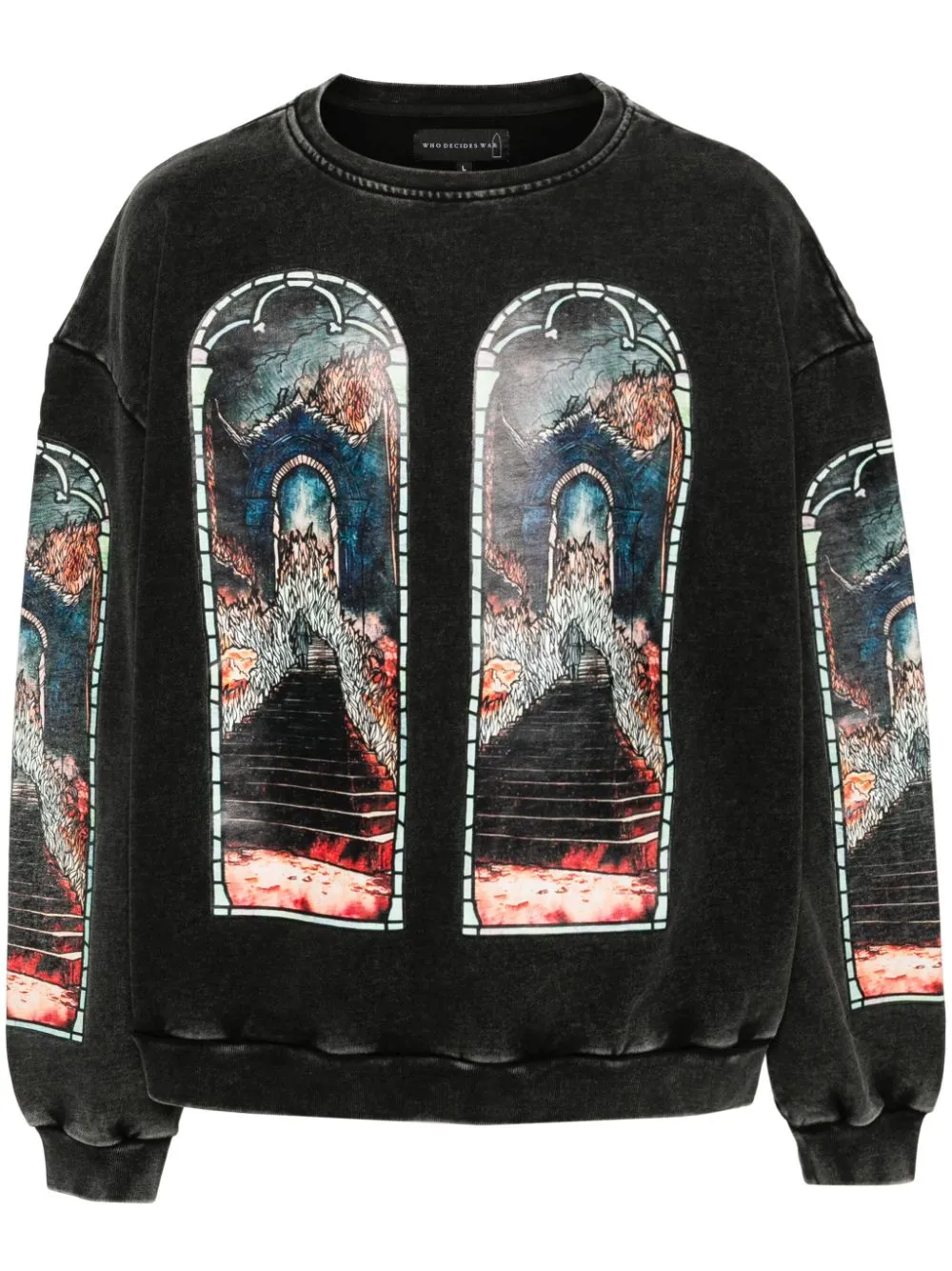 Who Decides War Black Descent Sweatshirt In Grey