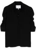 FRAME ruched silk blouse - Black